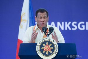 President Rodrigo Roa Duterte delivers a speech during the thanksgiving gathering with The Fraternal Order of Eagles (TFOE) at the SMX Convention Center in Davao City on January 17, 2020. SIMEON CELI JR./PRESIDENTIAL PHOTO
