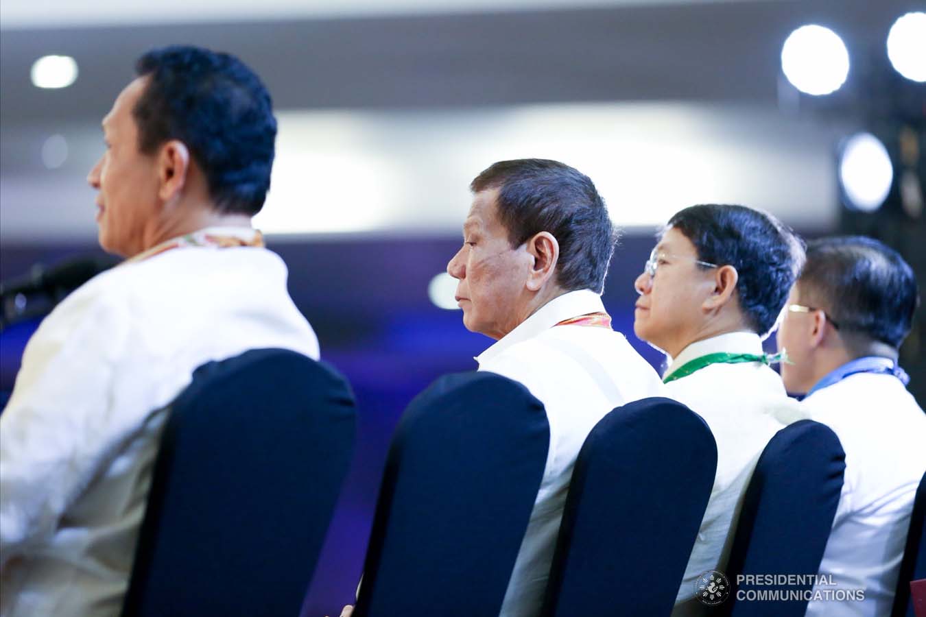 President Rodrigo Roa Duterte witnesses the program proper during the thanksgiving gathering with The Fraternal Order of Eagles (TFOE) at the SMX Convention Center in Davao City on January 17, 2020. JOEY DALUMPINES/PRESIDENTIAL PHOTO