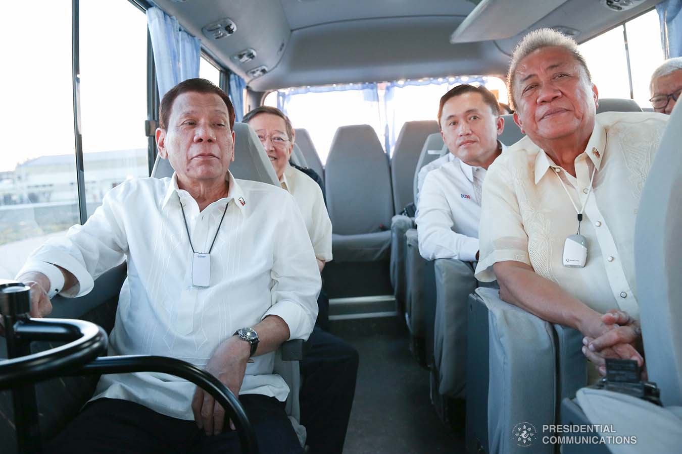President Rodrigo Roa Duterte takes a tour around the facilities of the Sangley Airport in Cavite City during its inauguration on February 15, 2020. With the President is Transportation Secretary Arthur Tugade. ALBERT ALCAIN/PRESIDENTIAL PHOTO