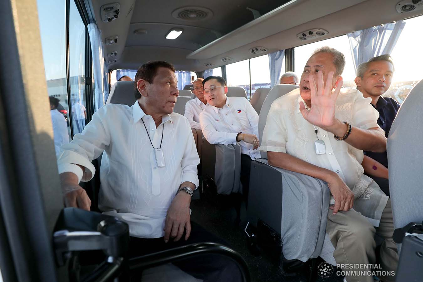 President Rodrigo Roa Duterte takes a tour around the facilities of the Sangley Airport in Cavite City during its inauguration on February 15, 2020. With the President is Transportation Secretary Arthur Tugade. ROBINSON NIÑAL JR./PRESIDENTIAL PHOTO