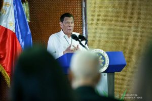 President Rodrigo Roa Duterte delivers a speech during the oath-taking ceremony of the newly elected officers and board of trustees of the Kapisanan ng mga Brodkaster ng Pilipinas (KBP) at the Malacañan Palace on February 12, 2020. SIMEON CELI JR./PRESIDENTIAL PHOTO