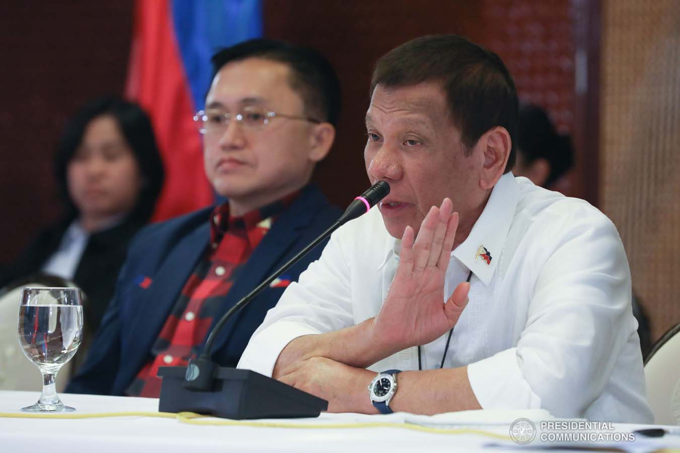 President Rodrigo Roa Duterte answers queries from members of the media during a briefing on the 2019 novel Coronavirus (2019-nCoV) at the Malacañan Palace on February 3, 2020. TOTO LOZANO/PRESIDENTIAL PHOTO