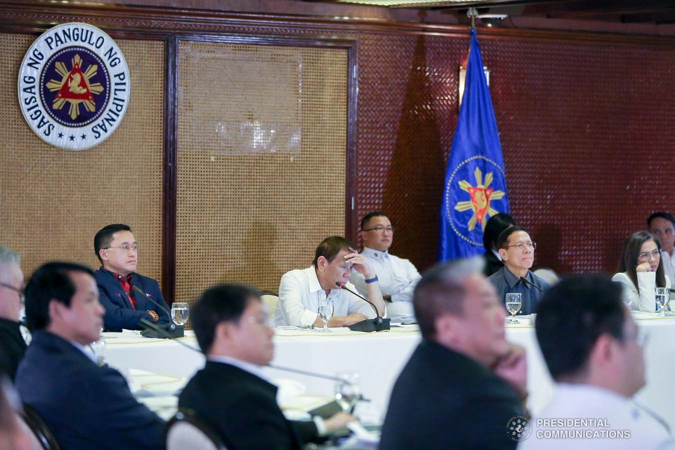 President Rodrigo Roa Duterte holds a briefing on the 2019 novel Coronavirus (2019-nCoV) at the Malacañan Palace on February 3, 2020. VALERIE ESCALERA/PRESIDENTIAL PHOTO