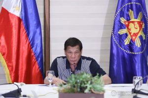 President Rodrigo Roa Duterte holds a meeting with the officials of the Inter-Agency Task Force for the Management of Emerging Infectious Diseases at the Malago Clubhouse in Malacañang on March 19, 2020. ACE MORANDANTE/PRESIDENTIAL PHOTO