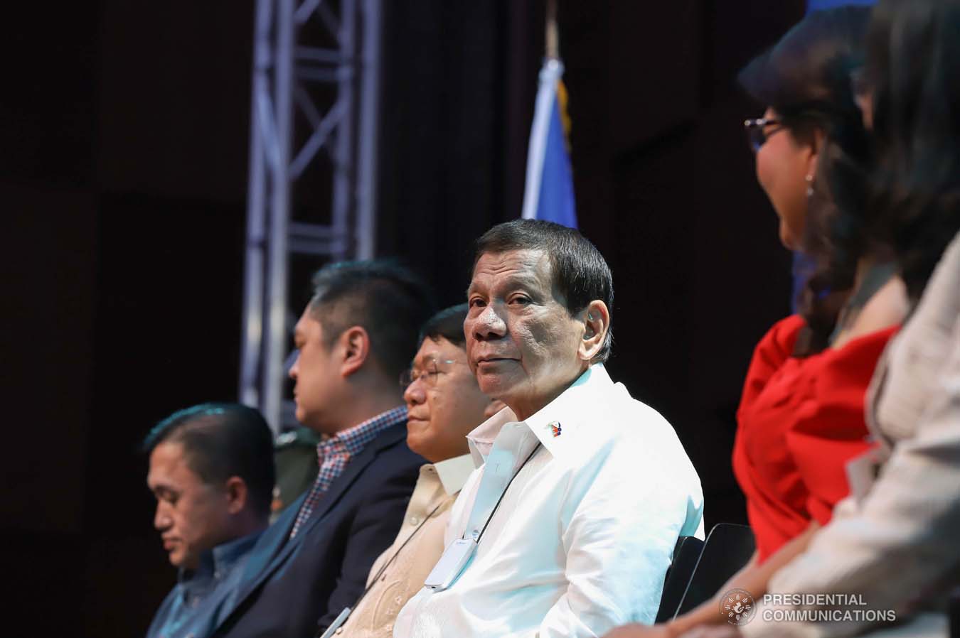 President Rodrigo Roa Duterte graces the League of Municipalities of the Philippines (LMP) General Assembly at the Marriot Hotel in Pasay City on March 10, 2020. ALFRED FRIAS/PRESIDENTIAL PHOTO