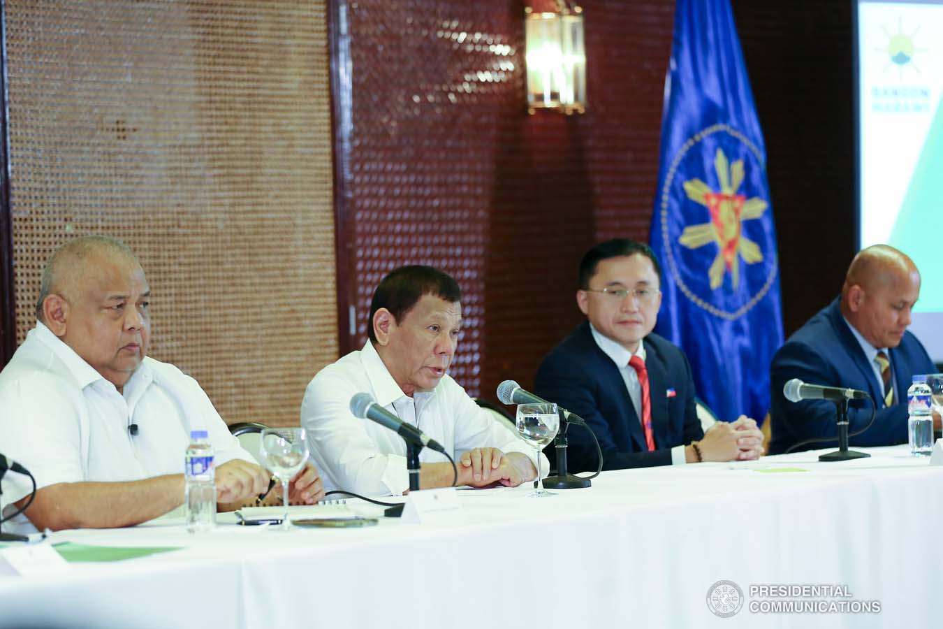 President Rodrigo Roa Duterte holds a meeting to discuss the updates on the Marawi Rehabilitation efforts at the Malacañan Palace on March 4, 2020. ALFRED FRIAS/PRESIDENTIAL