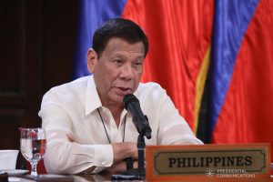 President Rodrigo Roa Duterte joins other leaders from the Association of Southeast Asian Nations (ASEAN) member countries during the special ASEAN Summit on Covid-19 video conference at the Malago Clubhouse in Malacañang on April 14, 2020. TOTO LOZANO/PRESIDENTIAL PHOTOS