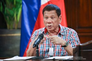 President Rodrigo Roa Duterte addresses the nation on the government's efforts against the coronavirus disease (COVID-19) at the Malago Clubhouse in Malacañang on April 16, 2020. KARL NORMAN ALONZO/PRESIDENTIAL PHOTO