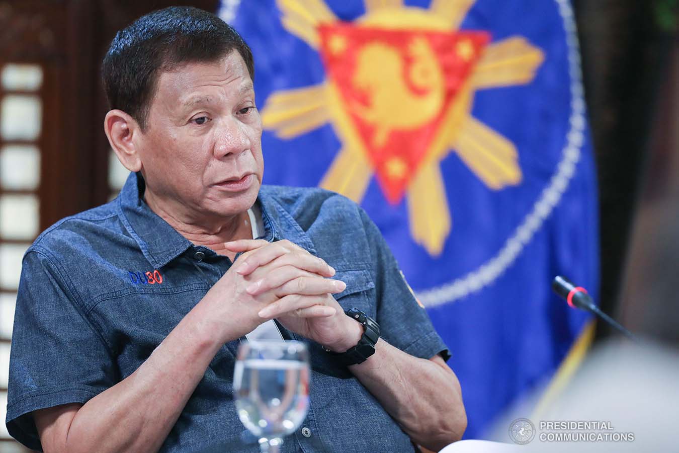 President Rodrigo Roa Duterte holds a meeting with members of the Inter-Agency Task Force on the Emerging Infectious Diseases (IATF-EID) at the Malago Clubhouse in Malacañang on May 11, 2020. ACE MORANDANTE/PRESIDENTIAL PHOTO