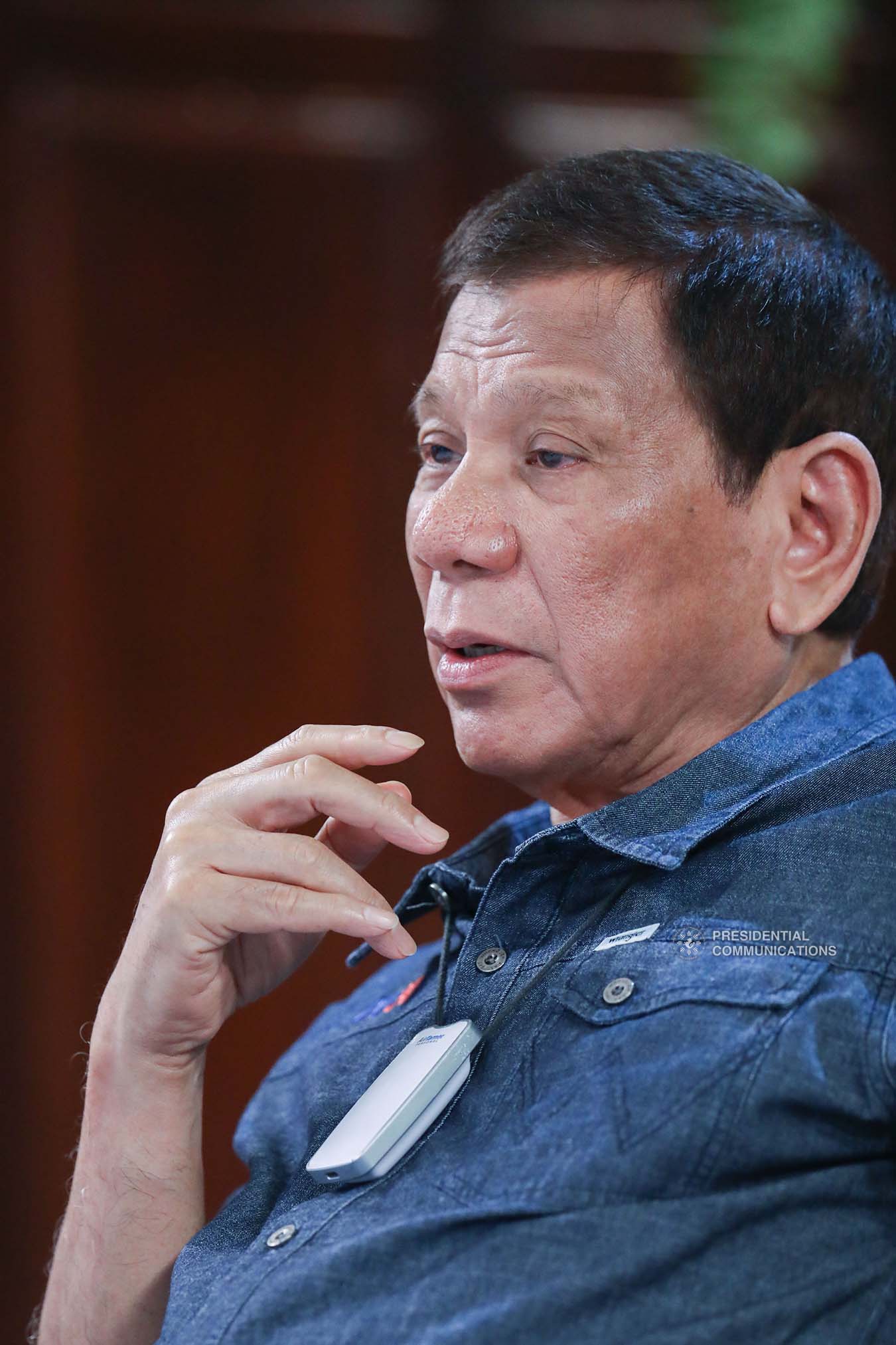 President Rodrigo Roa Duterte holds a meeting with members of the Inter-Agency Task Force on the Emerging Infectious Diseases (IATF-EID) at the Malago Clubhouse in Malacañang on May 11, 2020. ACE MORANDANTE/PRESIDENTIAL PHOTO