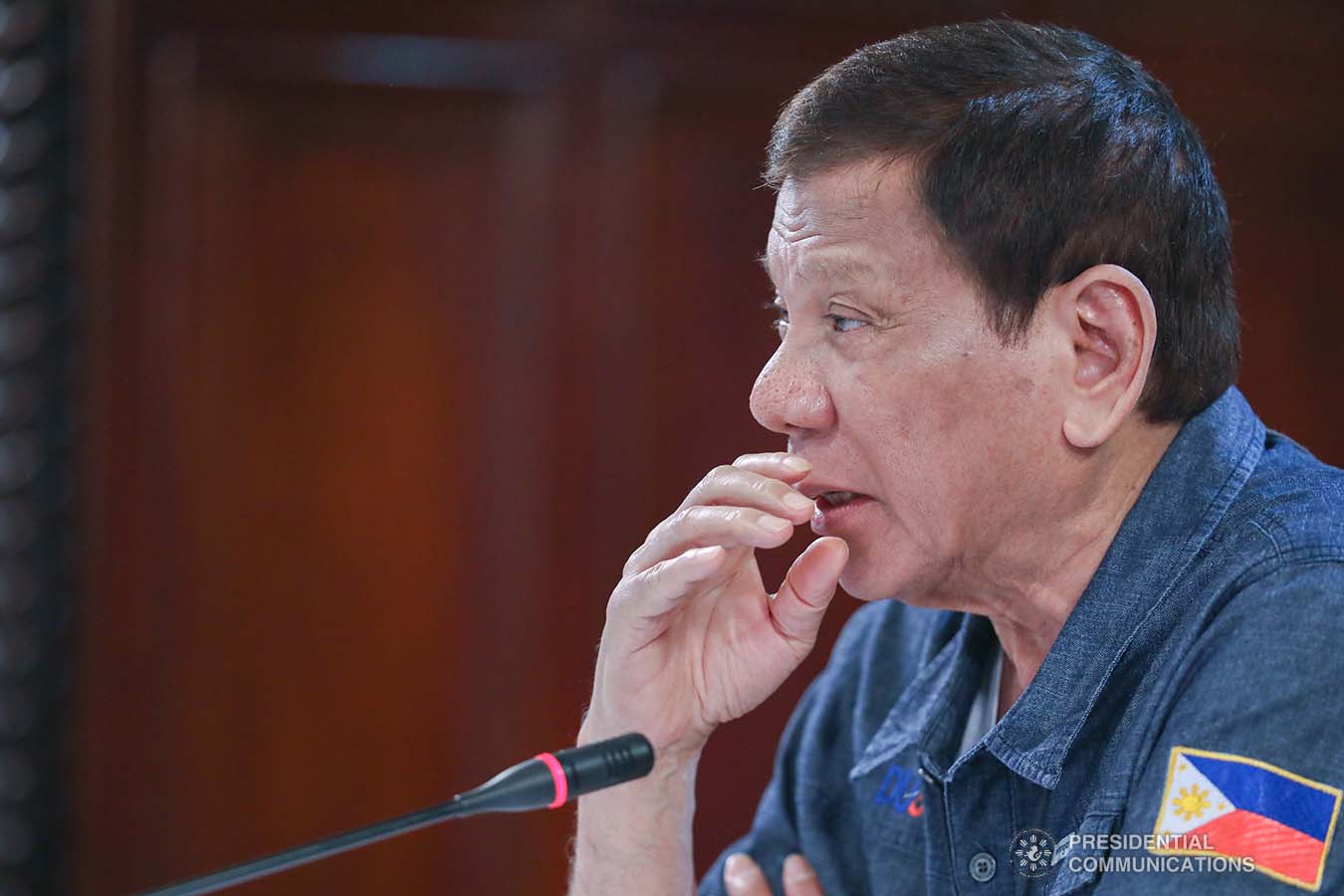 President Rodrigo Roa Duterte holds a meeting with members of the Inter-Agency Task Force on the Emerging Infectious Diseases (IATF-EID) at the Malago Clubhouse in Malacañang on May 11, 2020. ACE MORANDANTE/PRESIDENTIAL PHOTO