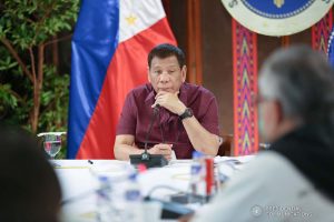 President Rodrigo Roa Duterte holds a meeting with members of the Inter-Agency Task Force on the Emerging Infectious Diseases (IATF-EID) at the Malago Clubhouse in Malacañang on May 19, 2020. KARL NORMAN ALONZO/PRESIDENTIAL PHOTO
