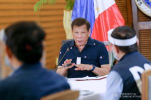 President Rodrigo Roa Duterte holds a meeting with members of the Inter-Agency Task Force on the Emerging Infectious Diseases (IATF-EID) at the Matina Enclaves in Davao City on June 4, 2020. ROBINSON NIÑAL JR./PRESIDENTIAL PHOTO