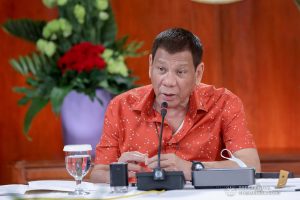President Rodrigo Roa Duterte talks to the people after holding a meeting with the Inter-Agency Task Force on the Emerging Infectious Diseases (IATF-EID) core members at the Malacañang Golf (Malago) Clubhouse in Malacañang Park, Manila on October 19, 2020. RICHARD MADELO/PRESIDENTIAL PHOTO