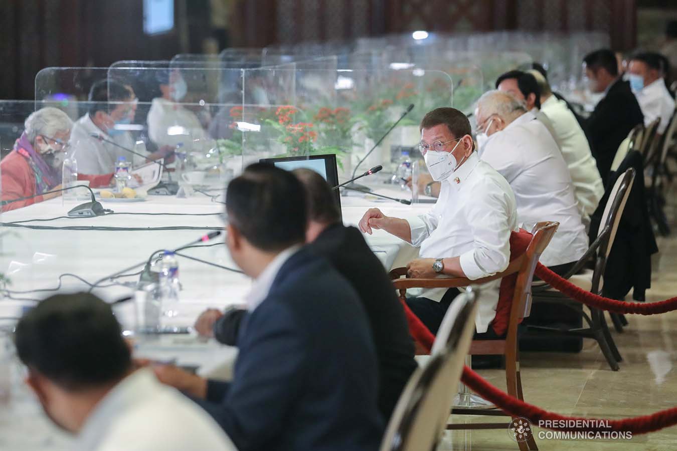 President Rodrigo Roa Duterte presides over the 51st Cabinet Meeting at the Malacañan Palace on February 3, 2021. ROBINSON NIÑAL/ PRESIDENTIAL PHOTO