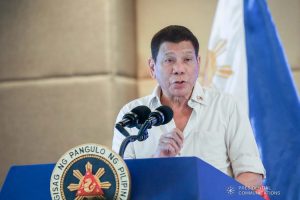 President Rodrigo Roa Duterte delivers his speech during the Joint National Task Force-Regional Task Force to End Local Communist Armed Conflict (NTF-RTF ELCAC) Region 8 meeting at the Summit Hotel in Tacloban City, Leyte on March 18, 2021. KARL NORMAN ALONZO/ PRESIDENTIAL PHOTO