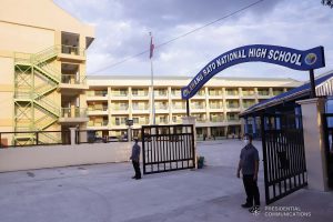 Photo of the newly constructed Lawang Bato National High School in Lawang Bato, Valenzuela City. President Rodrigo Roa Duterte led the inauguration ceremony of the school on March 4, 2021. REY BANIQUET/ PRESIDENTIAL PHOTO
