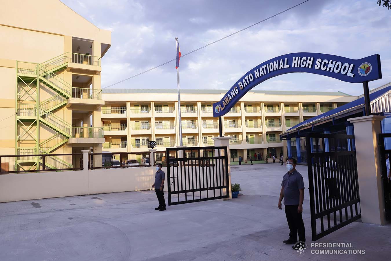 Photo of the newly constructed Lawang Bato National High School in Lawang Bato, Valenzuela City. President Rodrigo Roa Duterte led the inauguration ceremony of the school on March 4, 2021. REY BANIQUET/ PRESIDENTIAL PHOTO