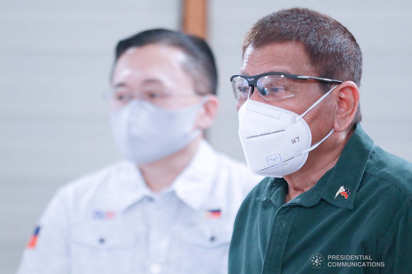 President Rodrigo Roa Duterte talks to the people after holding a meeting with the Inter-Agency Task Force on the Emerging Infectious Diseases (IATF-EID) core members at the Malacañang Golf (Malago) Clubhouse in Malacañang Park, Manila on March 1, 2021. ACE MORANDANTE/ PRESIDENTIAL PHOTO