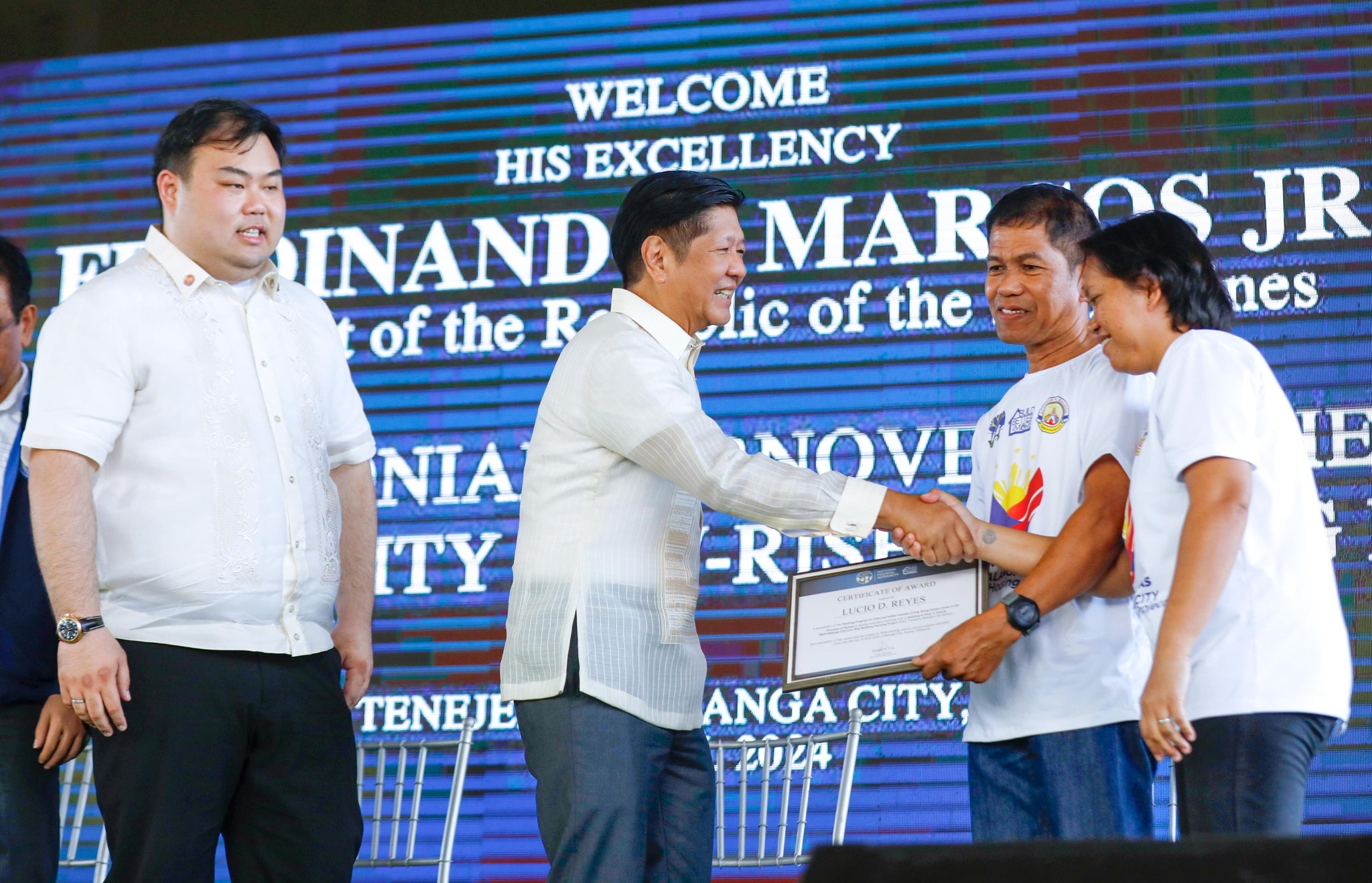 President Ferdinand R. Marcos Jr. on Tuesday led the ceremonial turnover of National Housing Authority (NHA)- Balanga low-rise housing project to 216 families situated beside the Talisay River which is a danger area in Balanga City, Bataan.