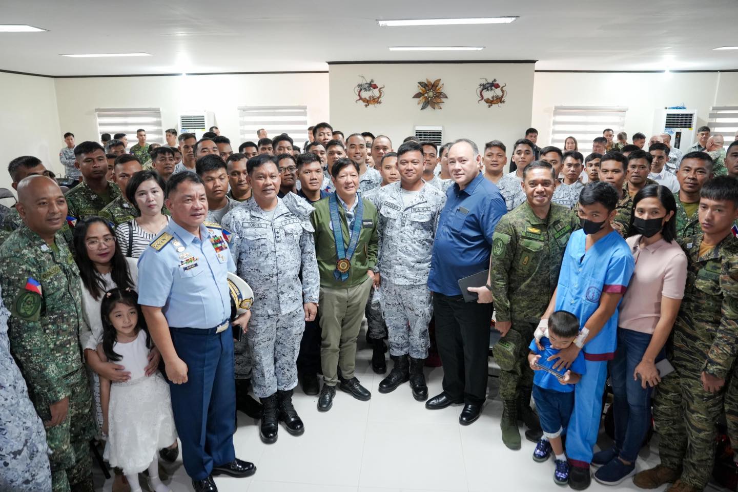 President Ferdinand R. Marcos Jr. hailed the Western Command troops for exercising restraint when they were engaged by hostile Chinese sailors during their recent resupply mission to Ayungin Shoal.