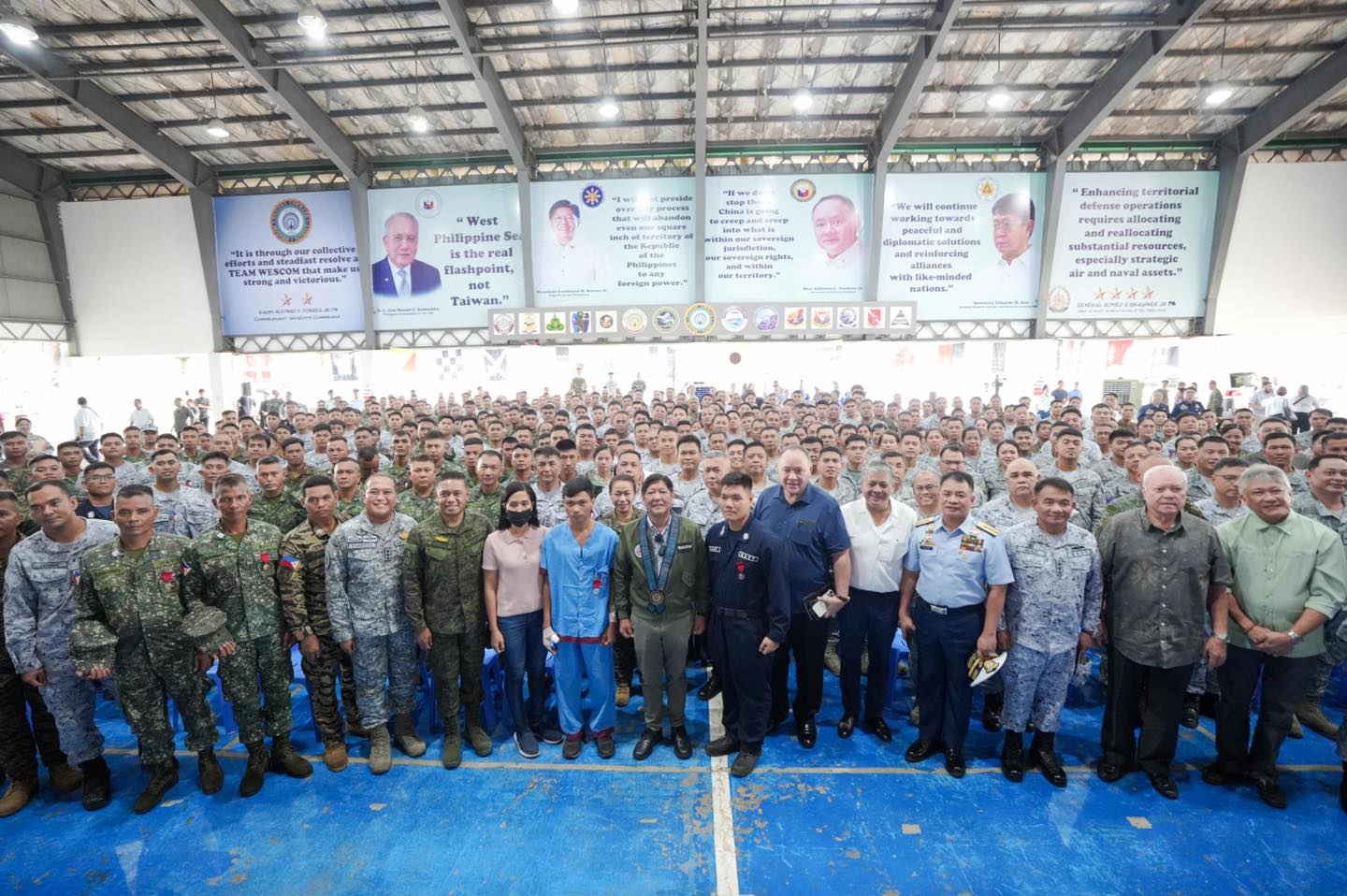 President Ferdinand R. Marcos Jr. hailed the Western Command troops for exercising restraint when they were engaged by hostile Chinese sailors during their recent resupply mission to Ayungin Shoal.