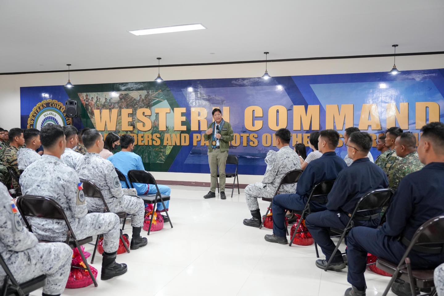 President Ferdinand R. Marcos Jr. hailed the Western Command troops for exercising restraint when they were engaged by hostile Chinese sailors during their recent resupply mission to Ayungin Shoal.