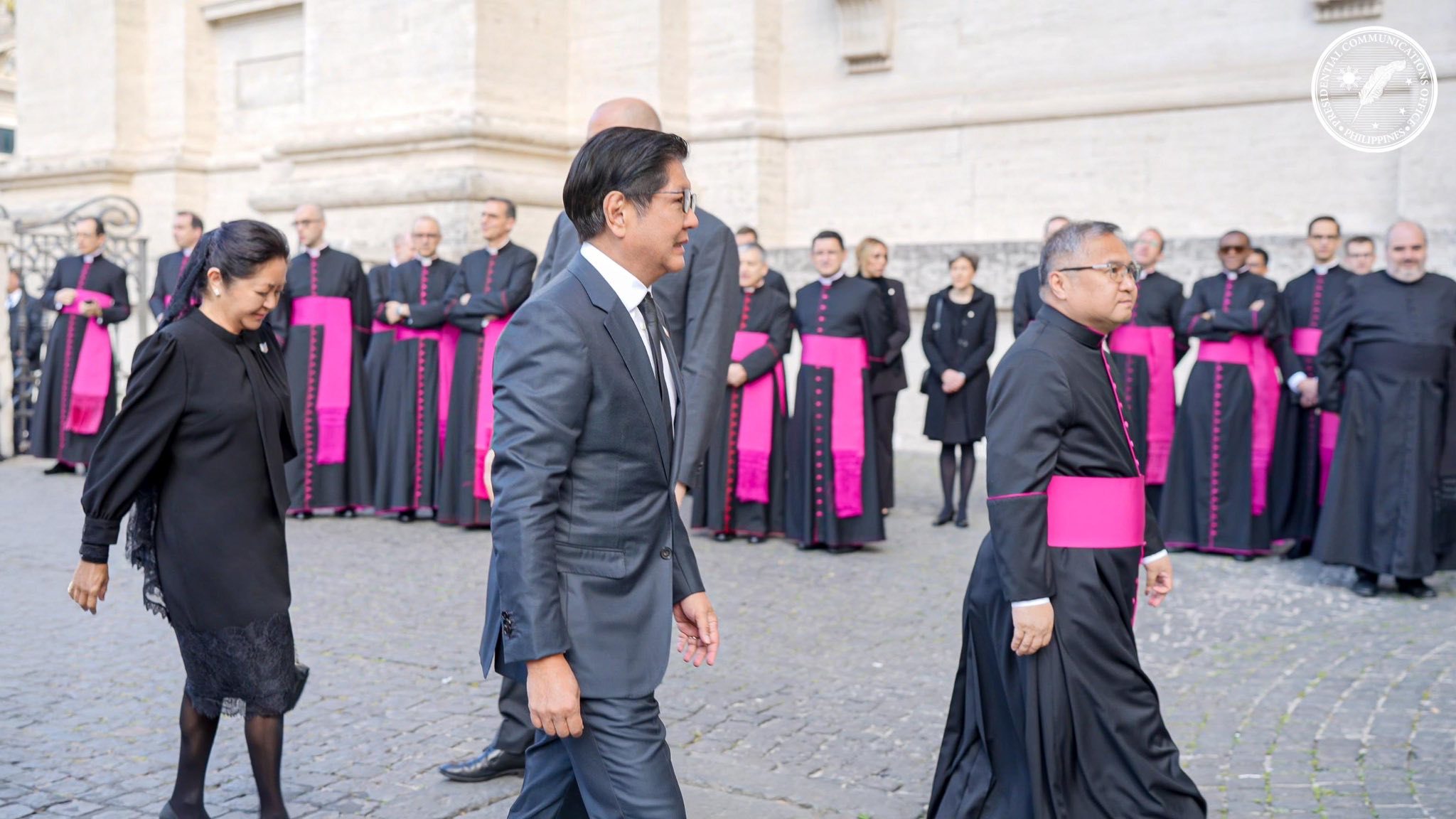 President Ferdinand R. Marcos Jr. and First Lady Louise Araneta-Marcos attended the funeral of His Holiness Pope Francis at St. Peter's Square in the Vatican, joining world leaders and the faithful in honoring the late pontiff.