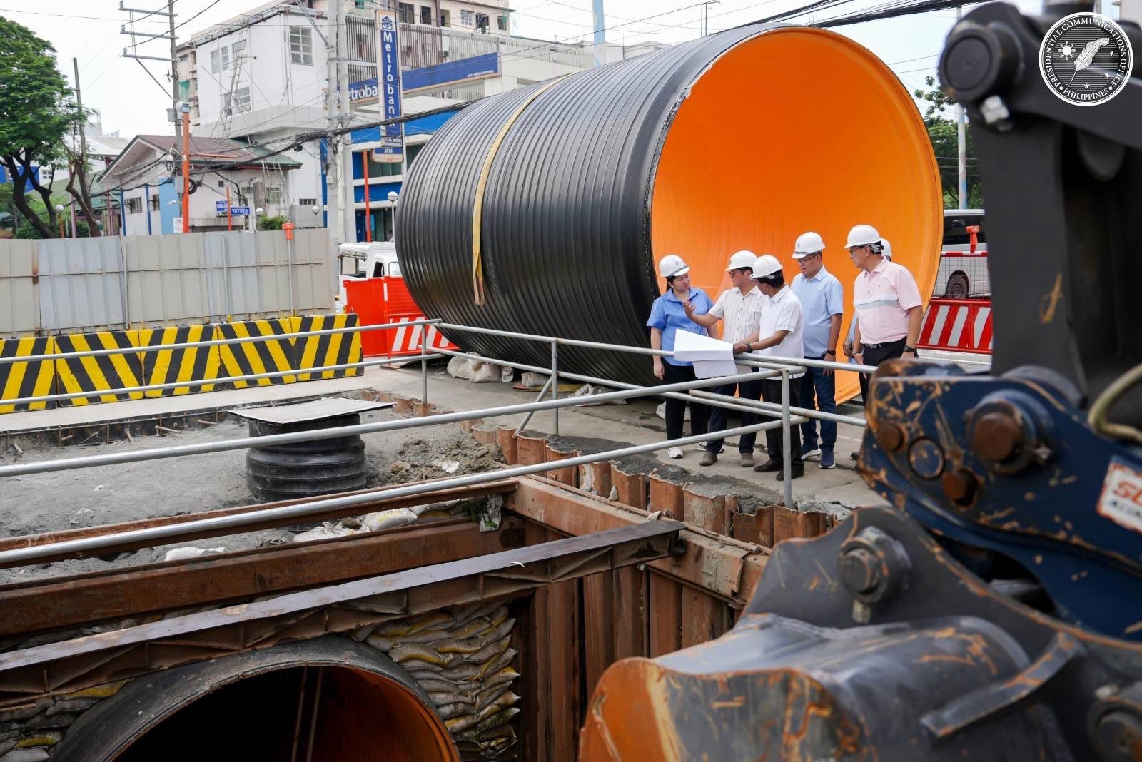 President Ferdinand R. Marcos Jr. on Monday inspected an infrastructure improvement project in Marikina City aimed at enhancing the natural drainage system and addressing the flooding problems in Metro Manila.