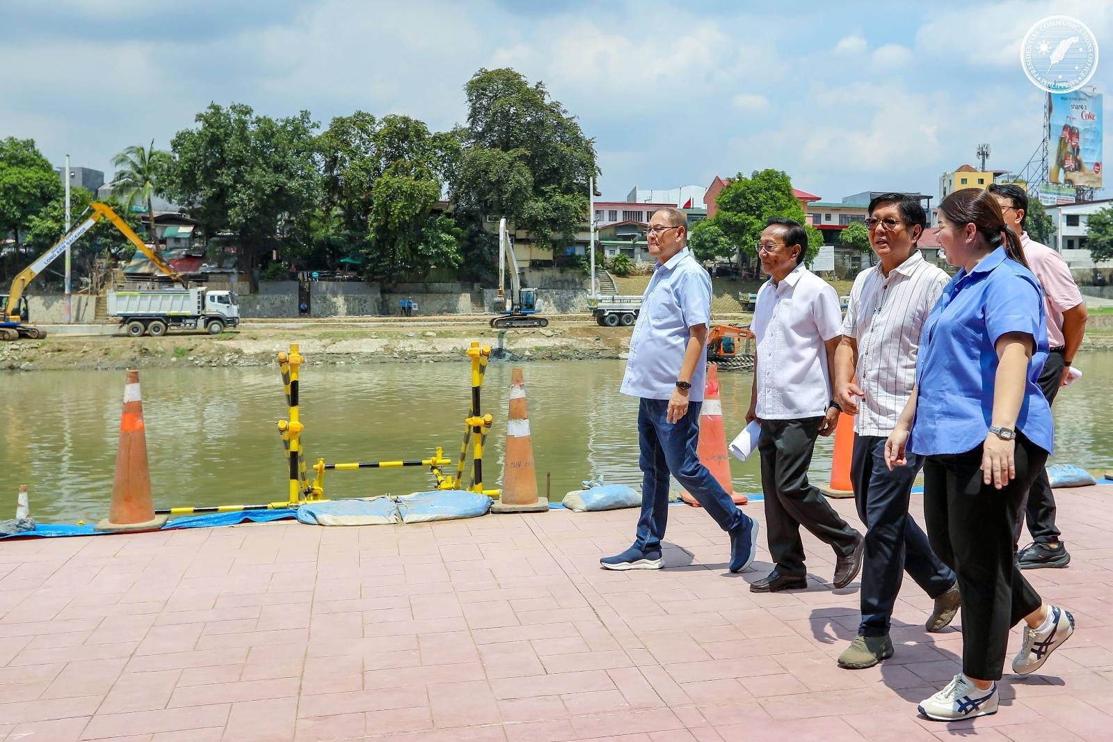 President Ferdinand R. Marcos Jr. on Monday inspected an infrastructure improvement project in Marikina City aimed at enhancing the natural drainage system and addressing the flooding problems in Metro Manila.