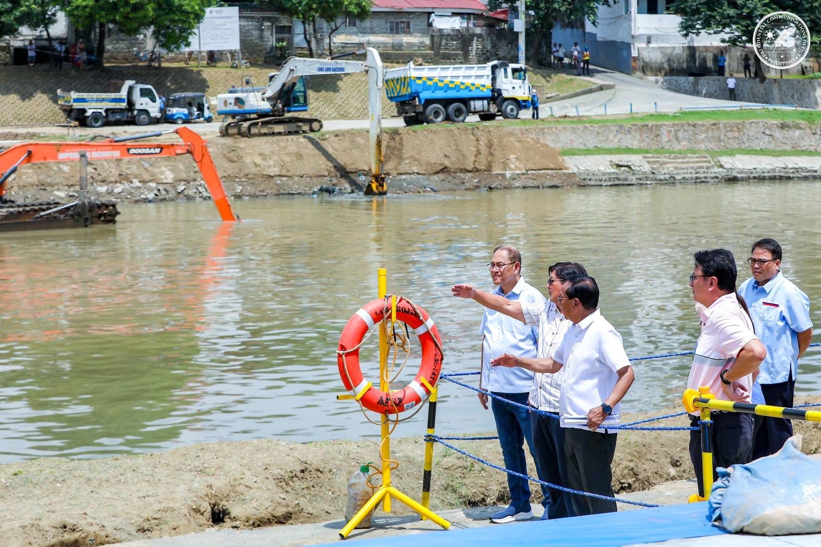 President Ferdinand R. Marcos Jr. on Monday inspected an infrastructure improvement project in Marikina City aimed at enhancing the natural drainage system and addressing the flooding problems in Metro Manila.